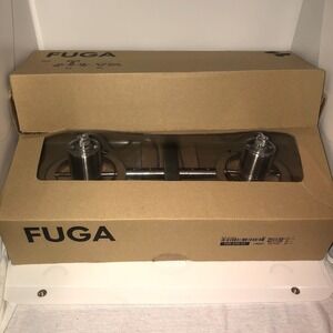 IKEA FUGA 2 Bulb Light Silver New Open Box 200.690.03 35W Bulbs